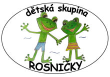Logo dětské skupiny Rosničky - odkazuje na web skupiny